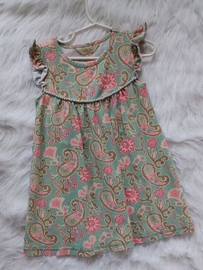 Matilda Jane Dress. Toddler Girl Size 4. Mint Green Floral. 95% Cotton.
